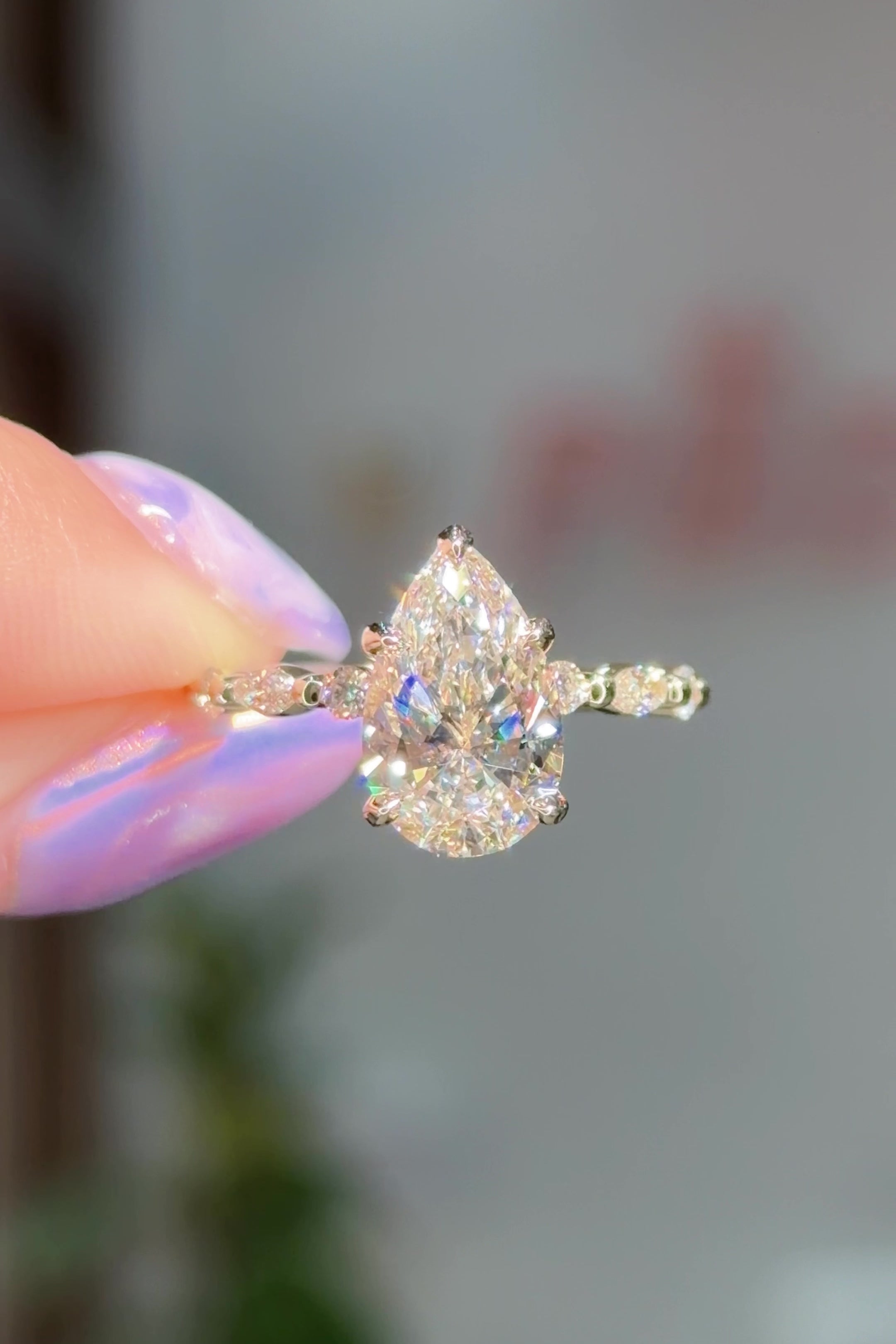 2.54ct F-VVS2 Pear Lab Diamond Rei