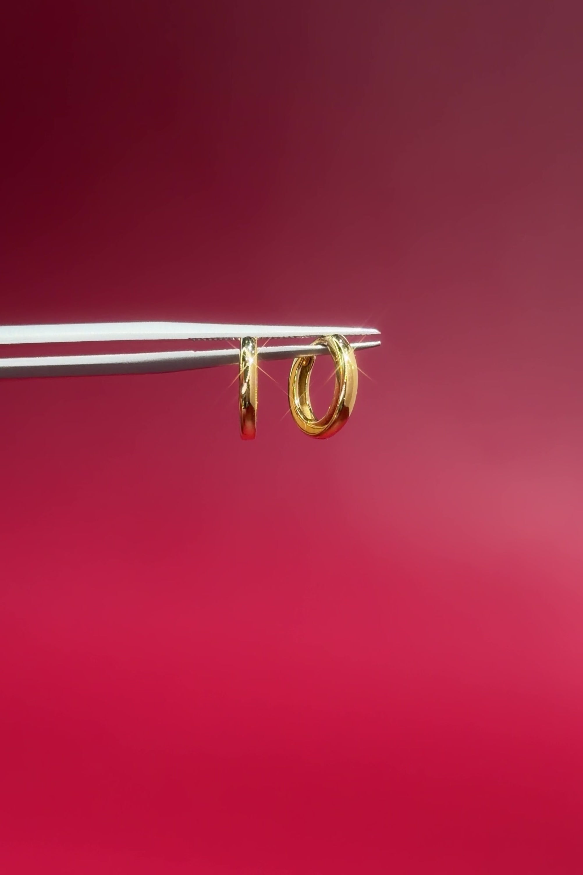 10x1.8mm Core High Polish Hoop 18k Yellow