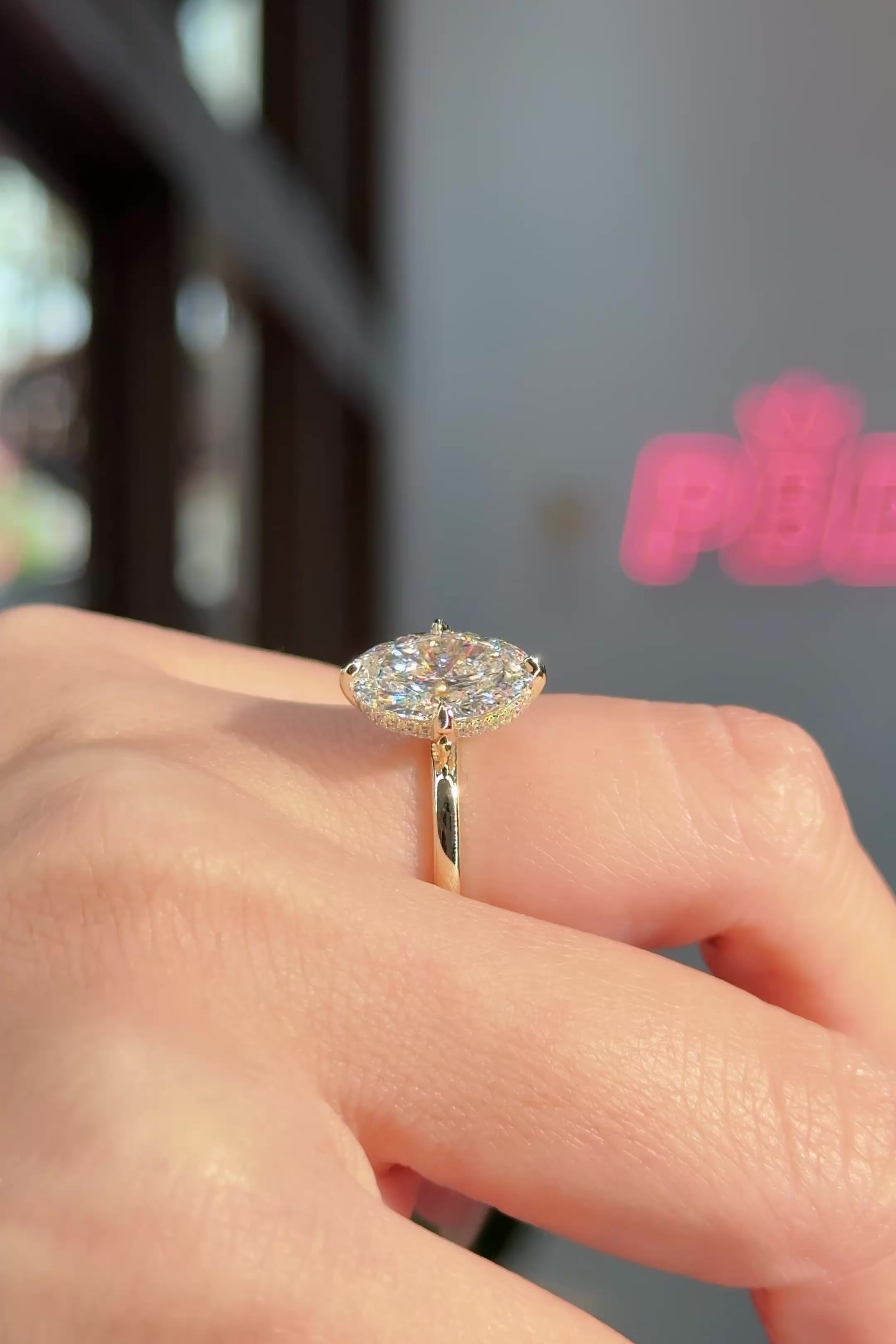 3.02ct D-VVS2 Oval Lab Diamond Compass Kayla