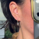 2.2ct Emerald Drop High Polish Hoops Yellow Gold Princess Bride Diamonds Huntington Beach Jewelry Store