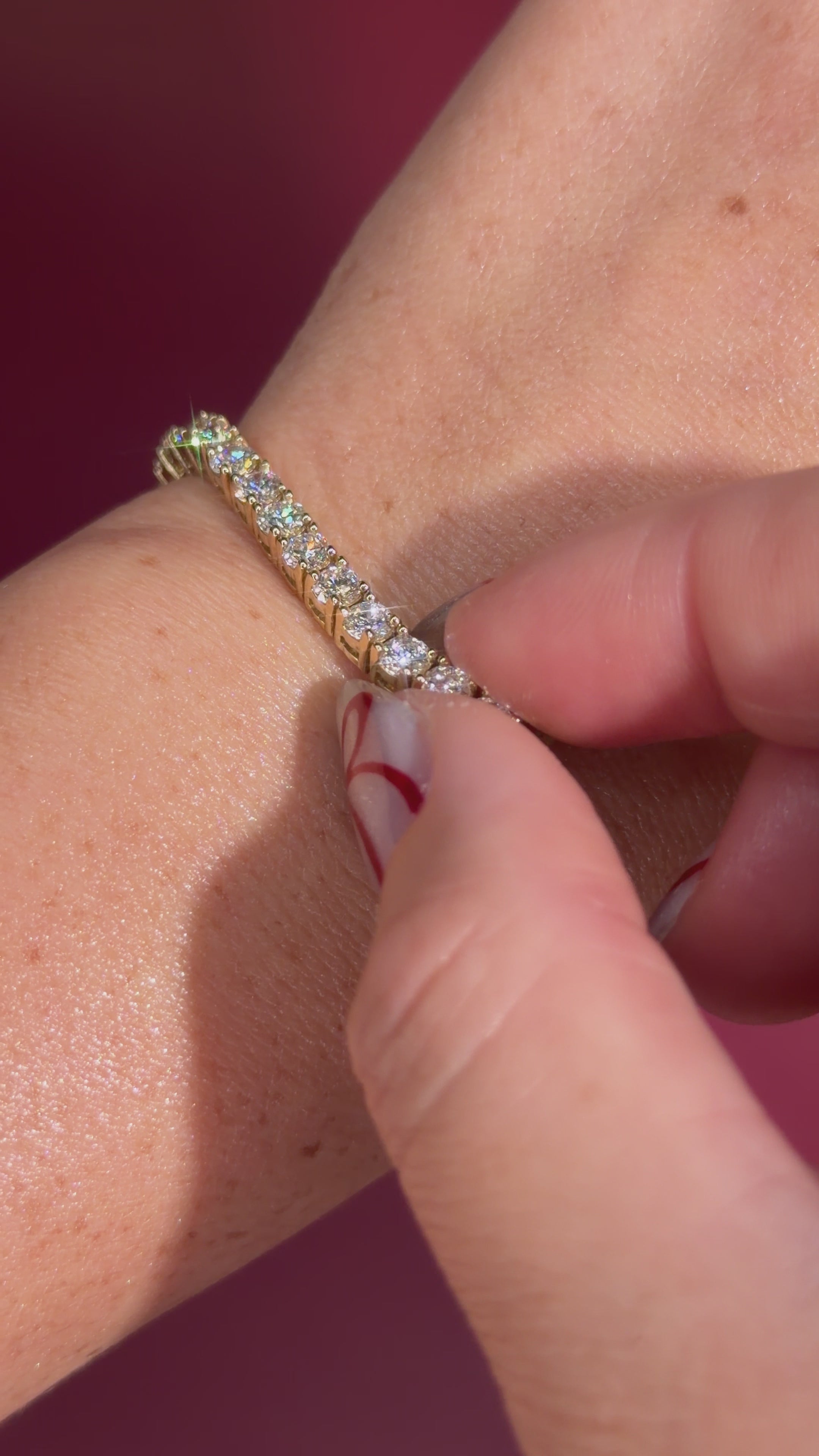 8ct Diamond Tennis Bracelet Yellow Gold