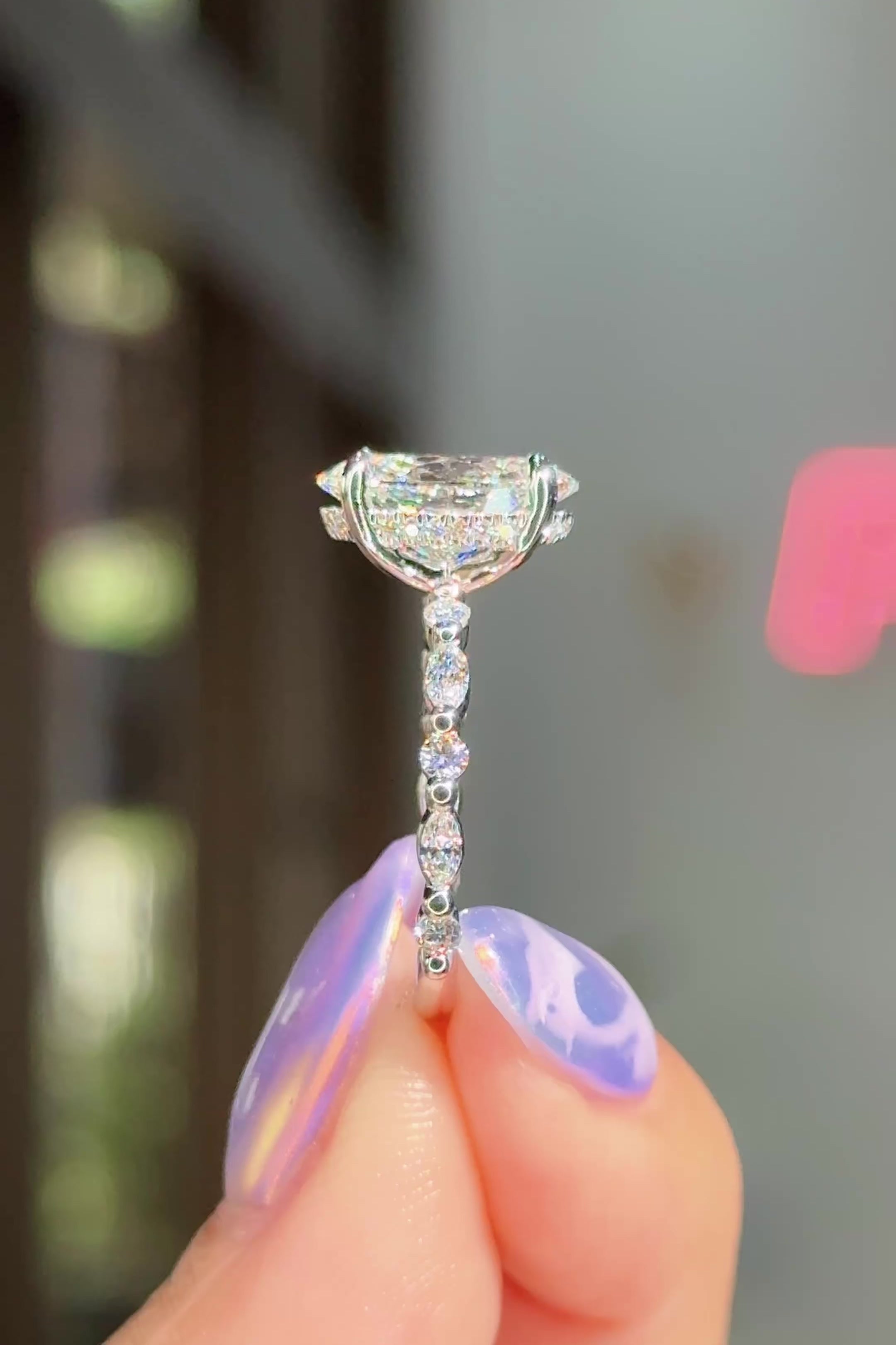 3.06ct E-VS1 Oval Lab Diamond Rei