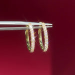 20mm Pavé Hoop Yellow Gold