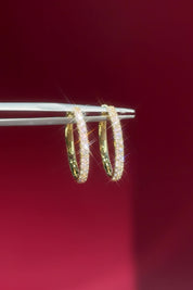 20mm Pavé Hoop Yellow Gold