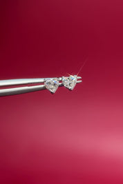 0.49cttw Natural Diamond Heart Studs