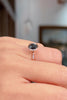 Black Diamond Rose Gold Bezel Ring