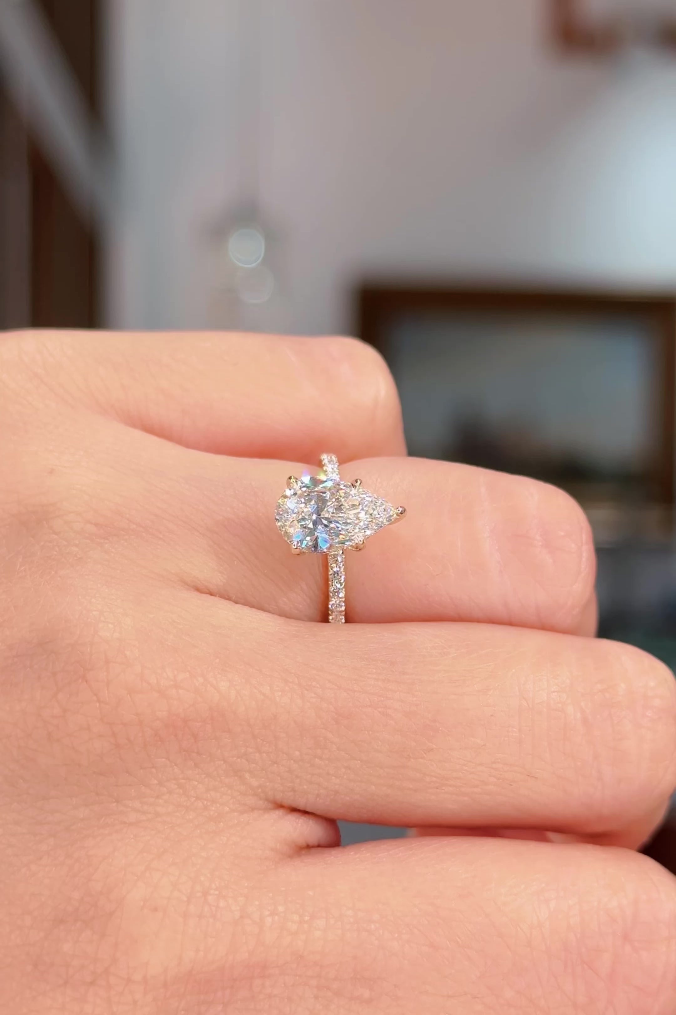 2.03ct E-VS1 Pear Lab Diamond Kayla