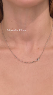 Linked Diamond Drip Necklace