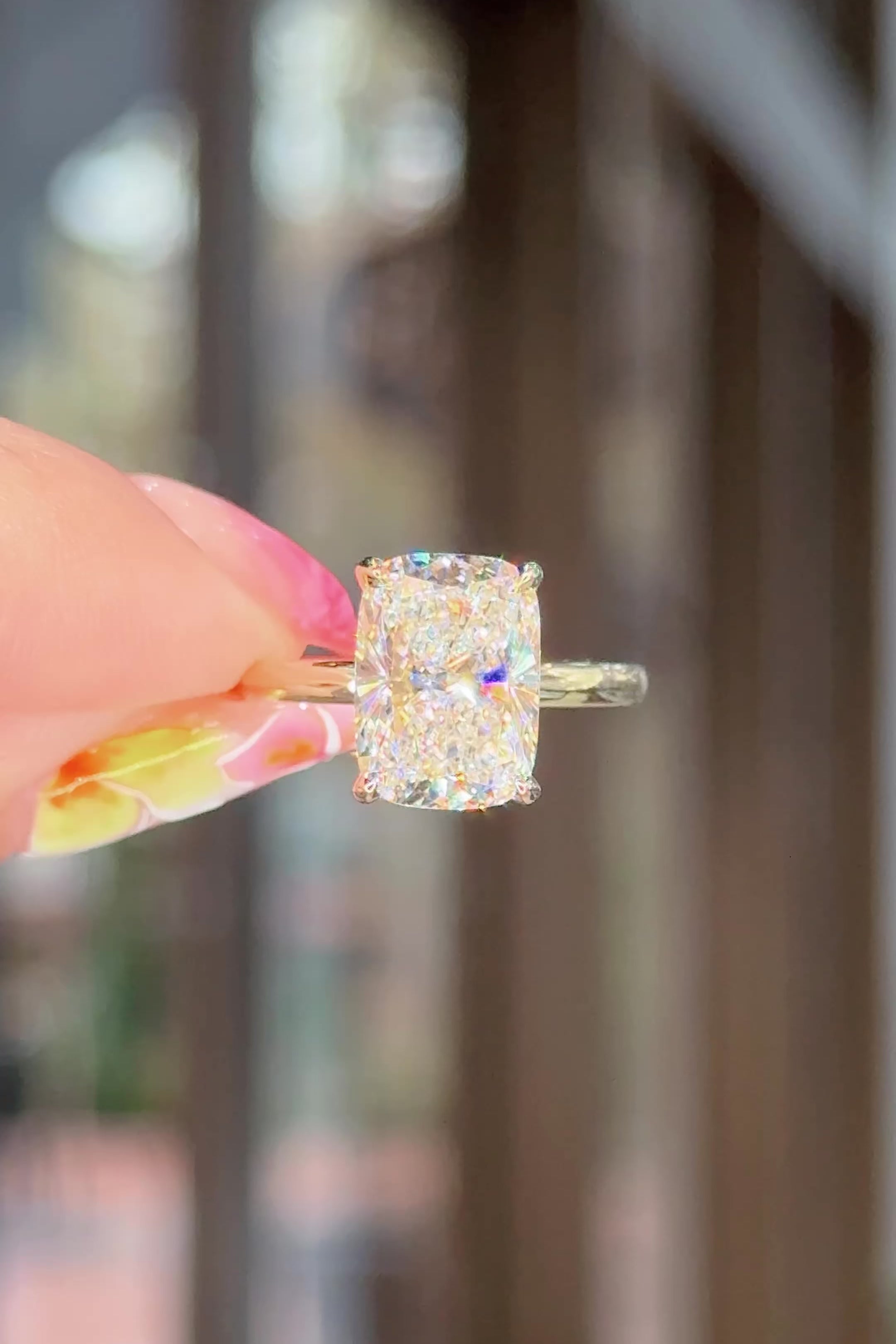 4.09ct E-VS1 Cushion Lab Diamond Kayla