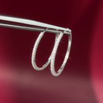 Extra-Fine 25mm Pavé Hoops White Gold huntington beach jewelry store princess bride diamonds