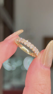 3.0mm Mini Oval Lab Diamond Ring 75% Eternity