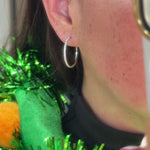 Skinny 25mm Pavé Hoops White Gold huntington beach jewelry store princess bride diamonds