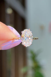 3.02ct E-VS1 Oval Lab Diamond Kayla