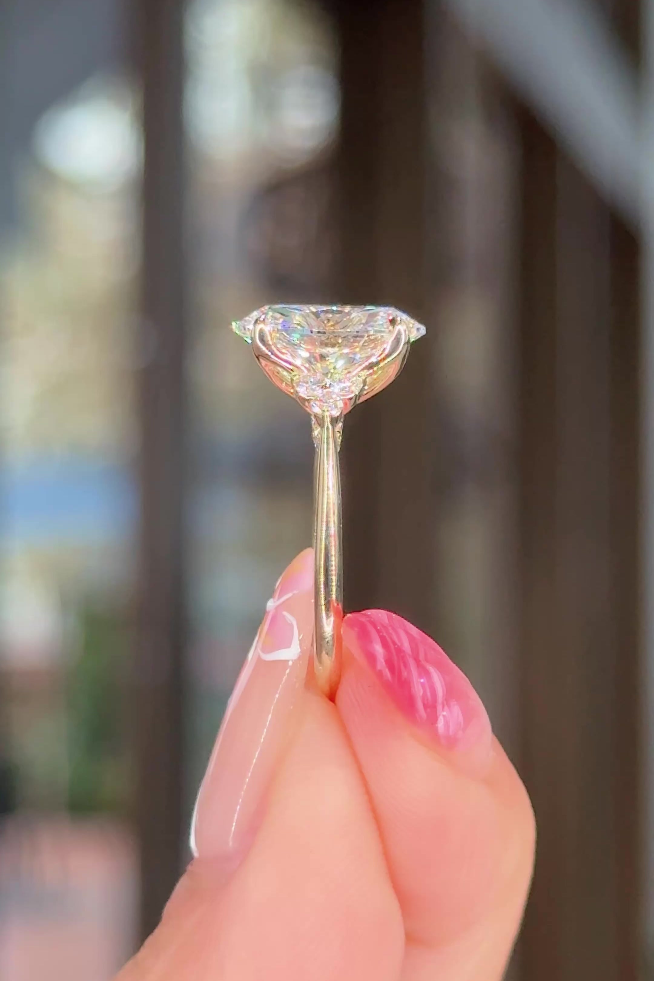 3.01ct E-VS1 Oval Lab Diamond Custom Lindsey
