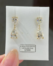 Double Pear Drop Studs