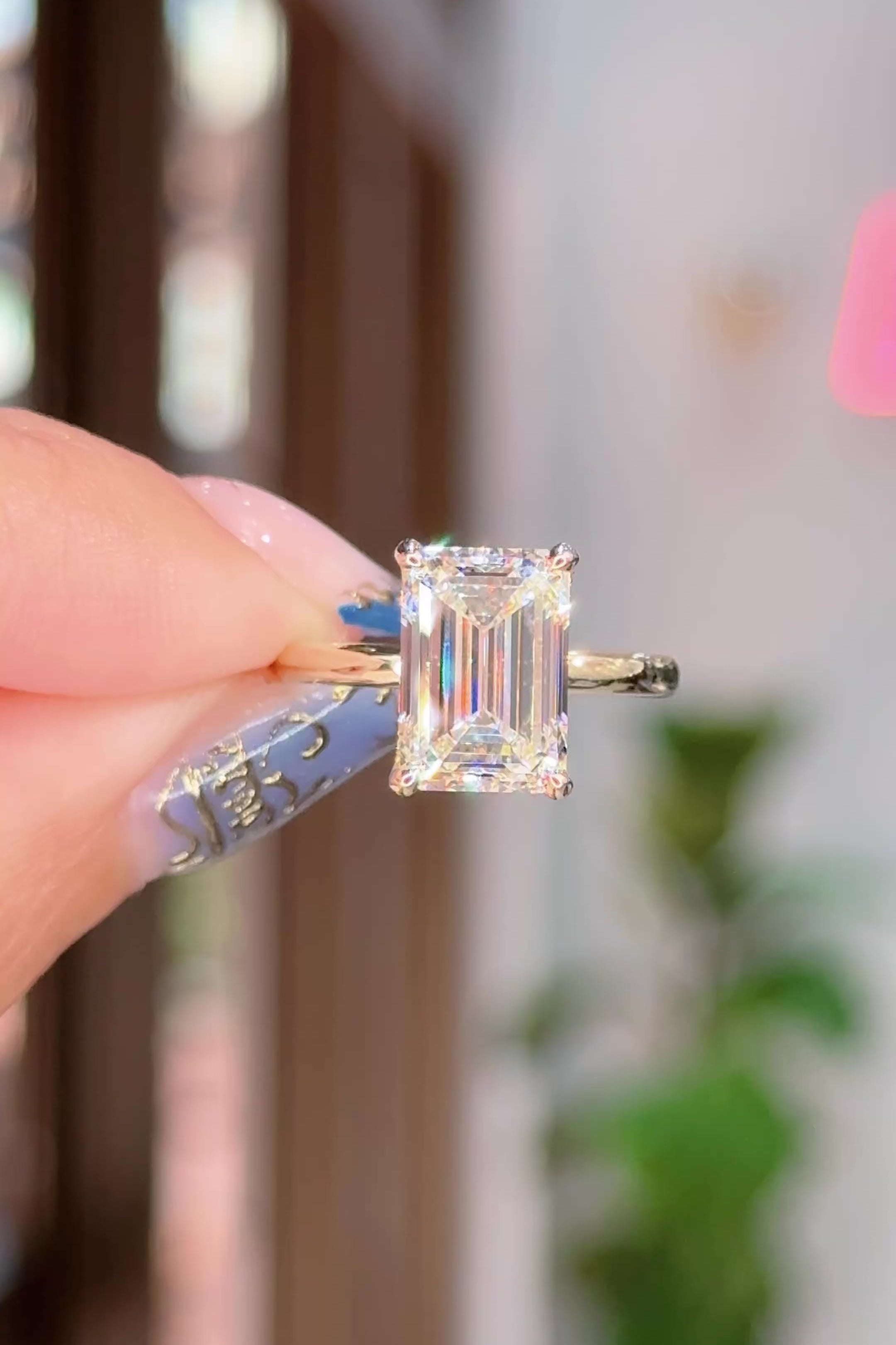4.16ct E-VVS2 Emerald Lab Diamond Kayla
