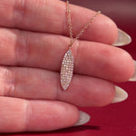 Pavé Diamond Surfboard Necklace