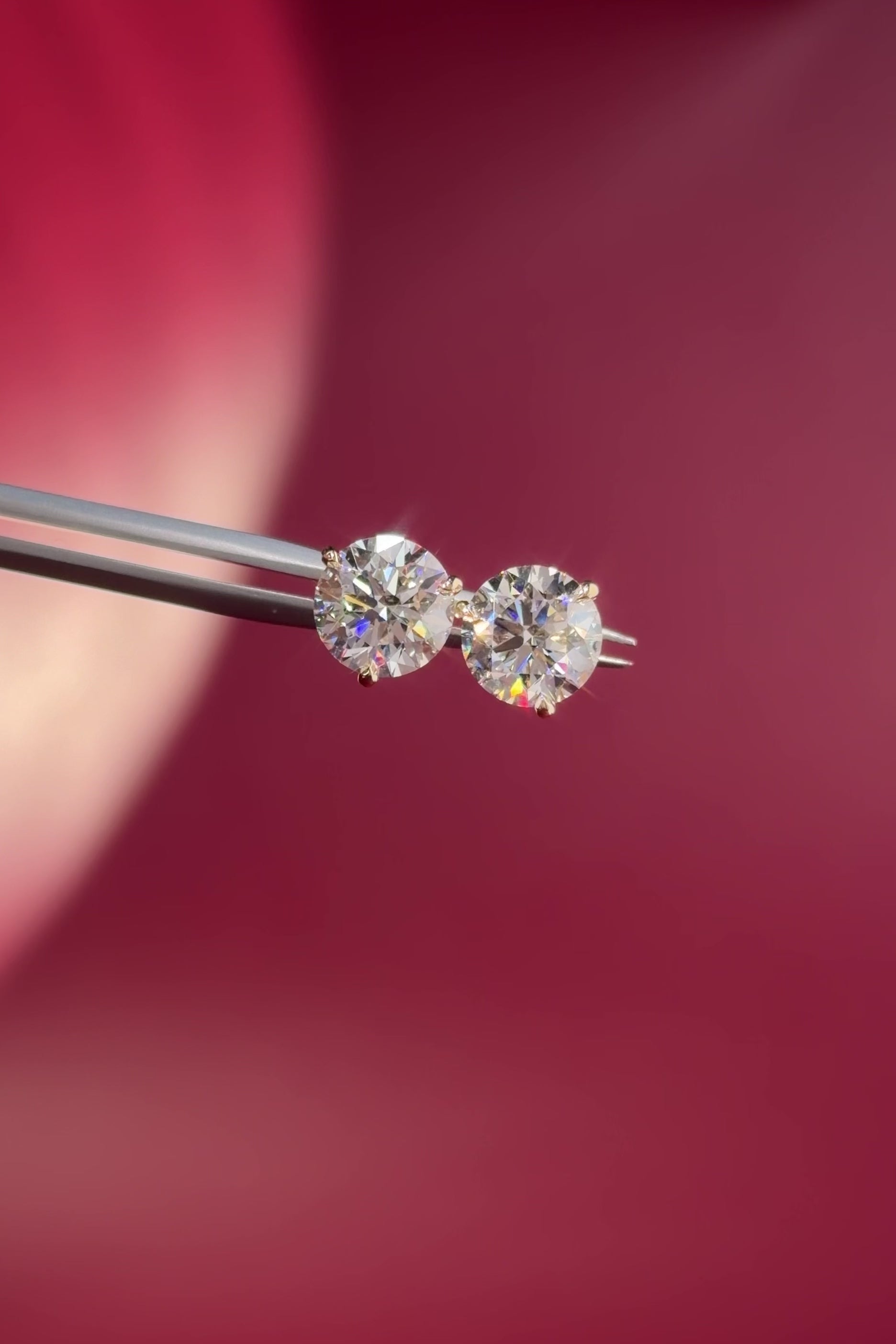 3.18ct D-VS1 Core Round Lab Diamond Martini Studs