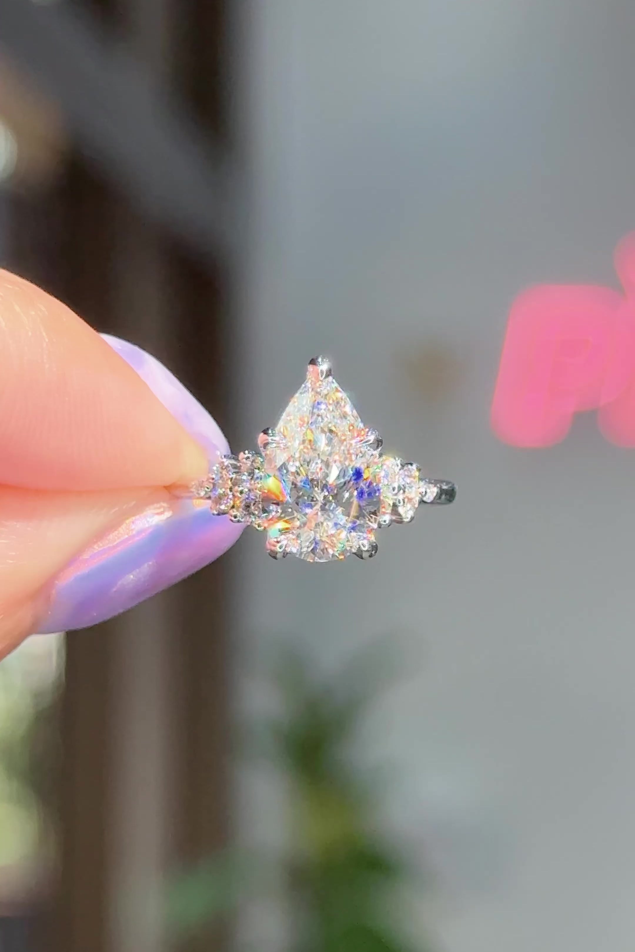 2.26ct D-VVS2 Pear Lab Diamond Nova