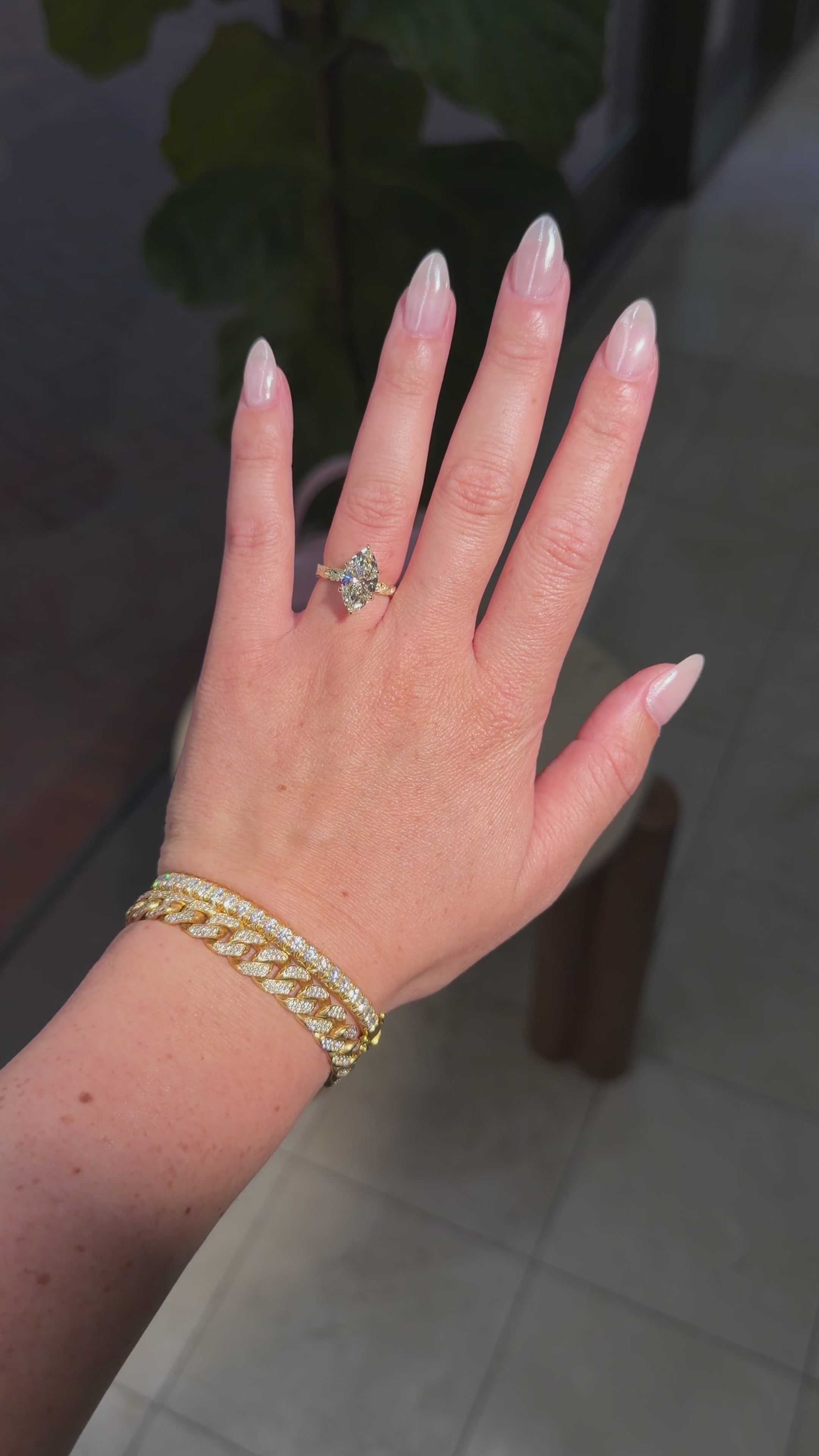 3.09ct F-VVS2 Marquise Lab Diamond Josephine