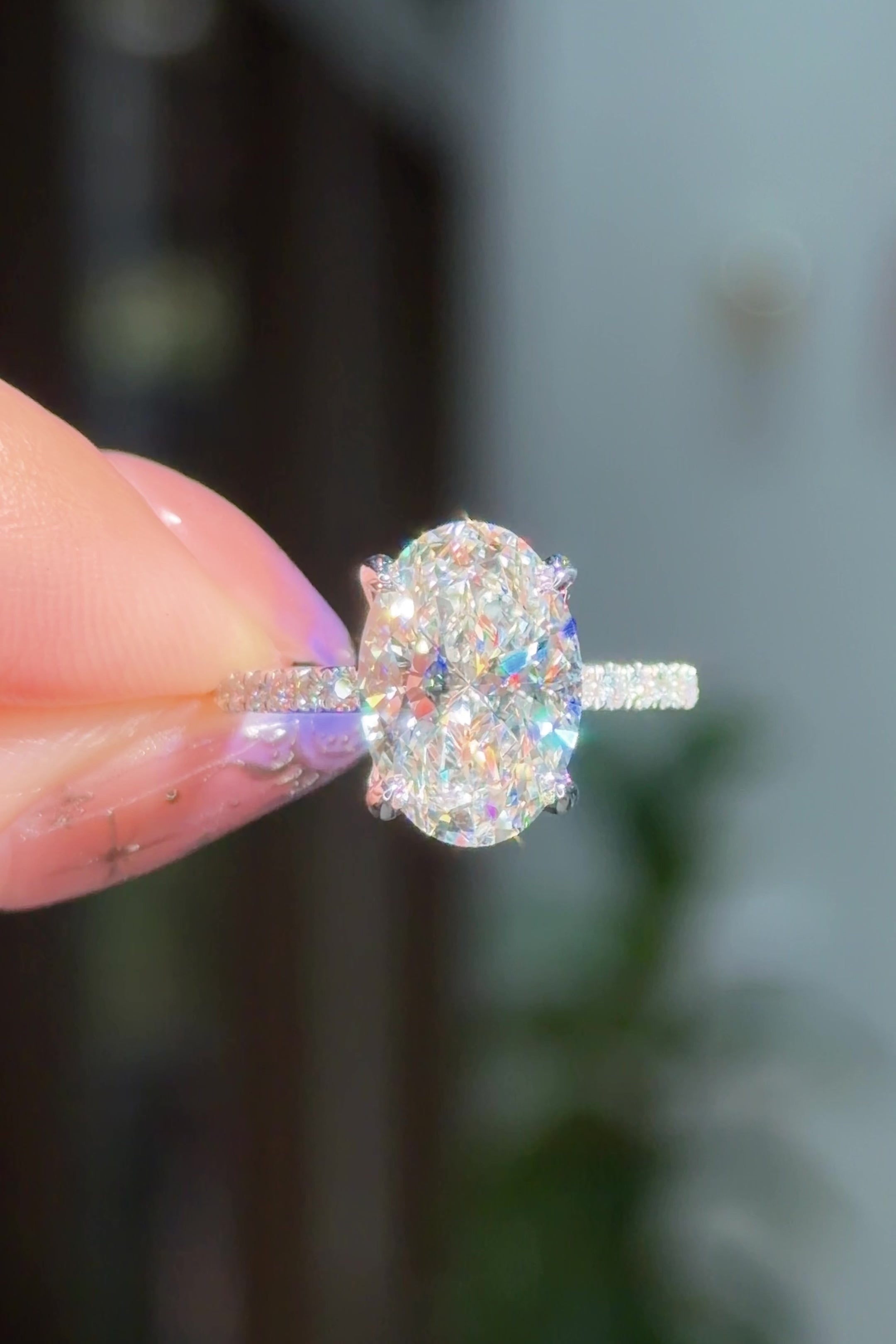 3.50ct F-VS1 Oval Lab Diamond Samantha