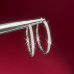 Skinny 25mm Pavé Hoops White Gold huntington beach jewelry store princess bride diamonds