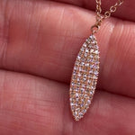 Pavé Diamond Surfboard Necklace