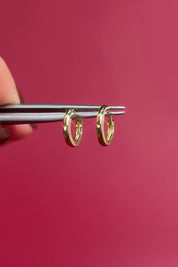 10x1.8mm Core High Polish Hoop 14k Yellow