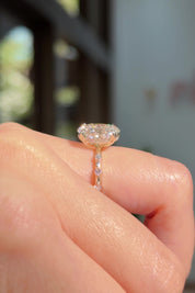 3.07ct F-VS1 Oval Lab Diamond Daisy
