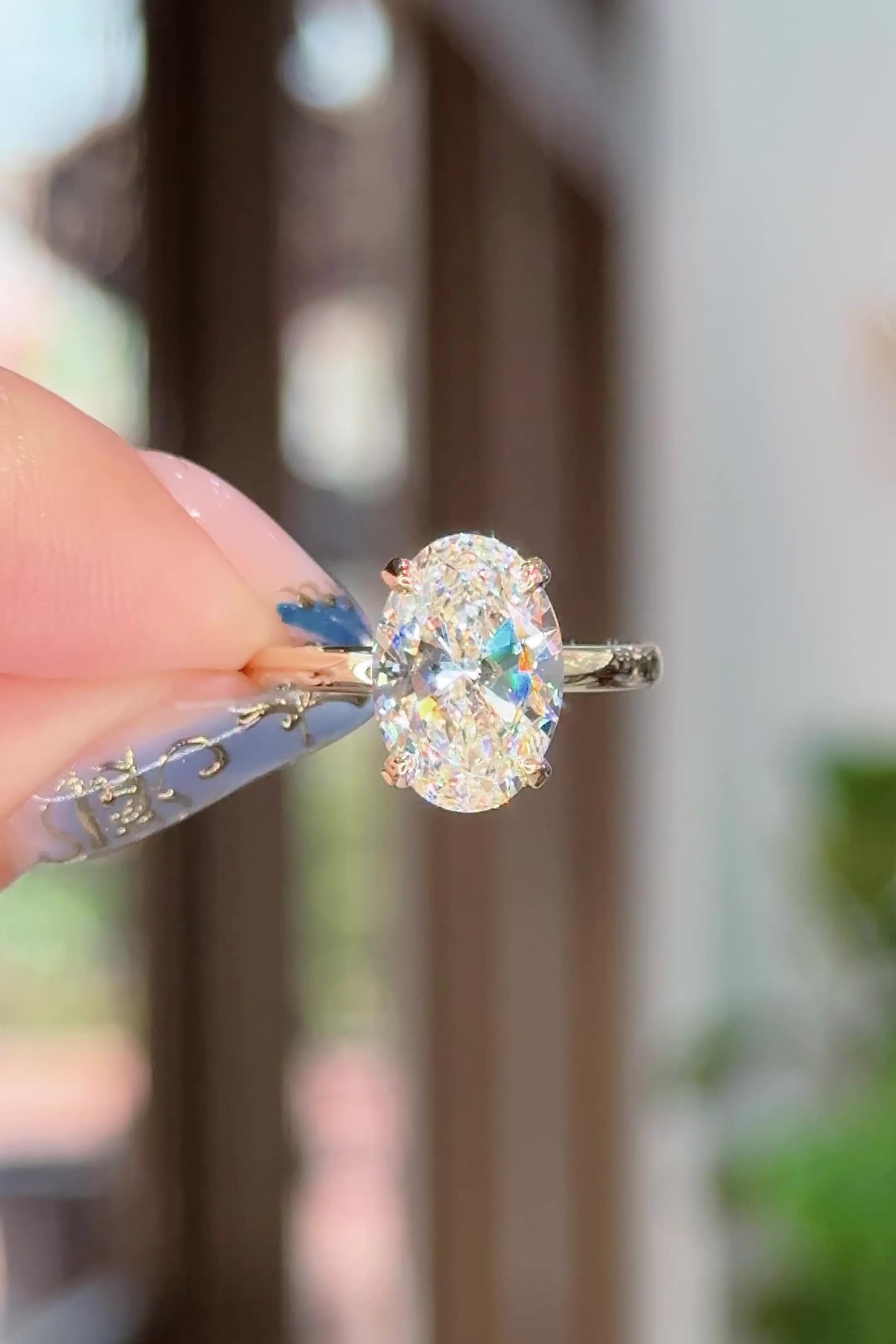 3.04ct D-VS1 Oval Lab Diamond Kayla