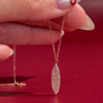 Pavé Diamond Surfboard Necklace