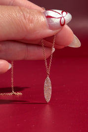 Pavé Diamond Surfboard Necklace