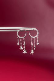 Moon & Star Diamond Drip Earrings