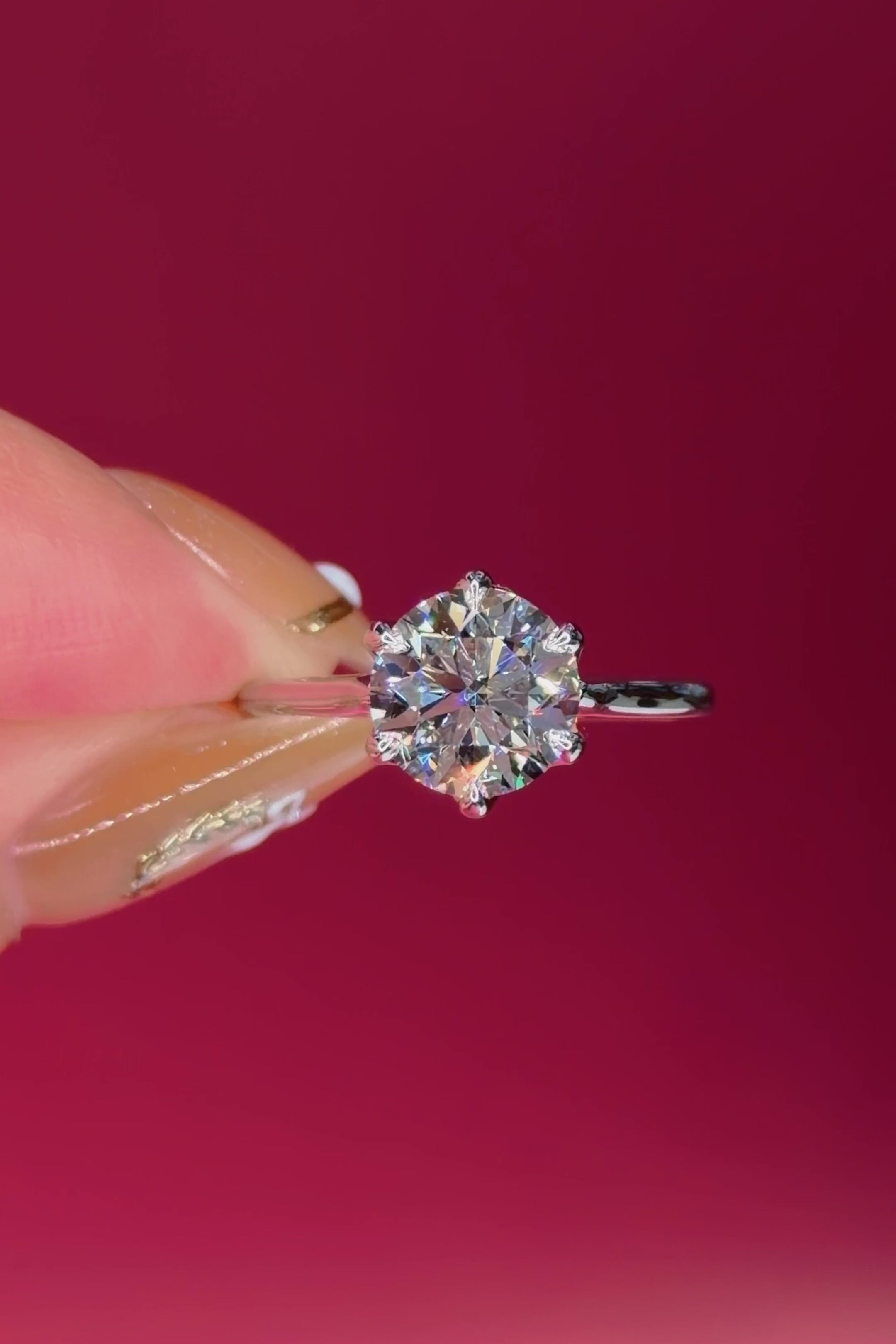 2.00ct D-VS1 Round Lab Diamond Victoria