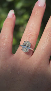 4.02ct F-VS1 Oval Lab Diamond Kayla