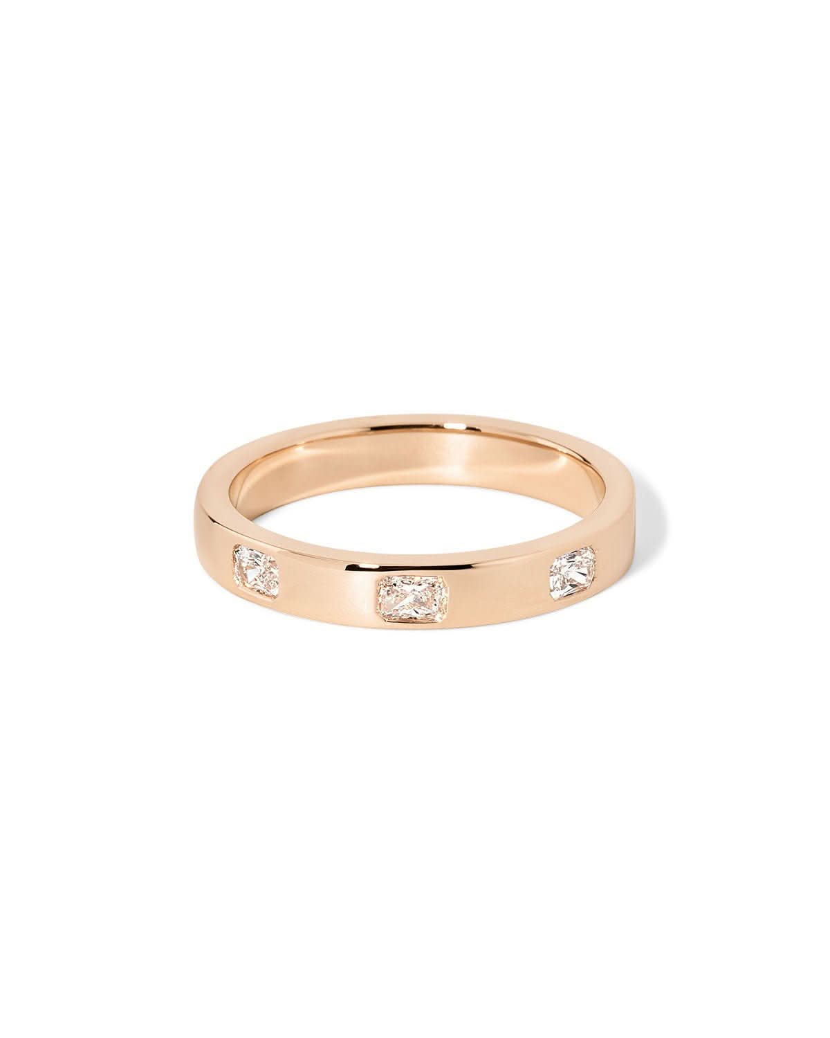 Radiant Diamond Inlay Band - PBD Rings