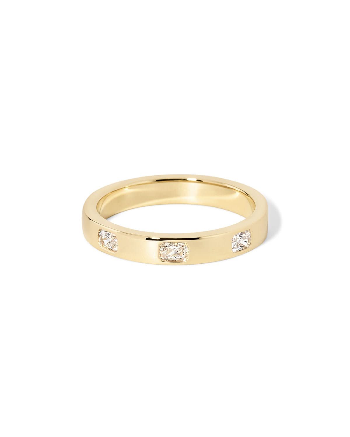 Radiant Diamond Inlay Band - PBD Rings