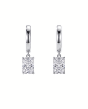 2.52cttw Radiant High Polish Huggie Drop White Gold