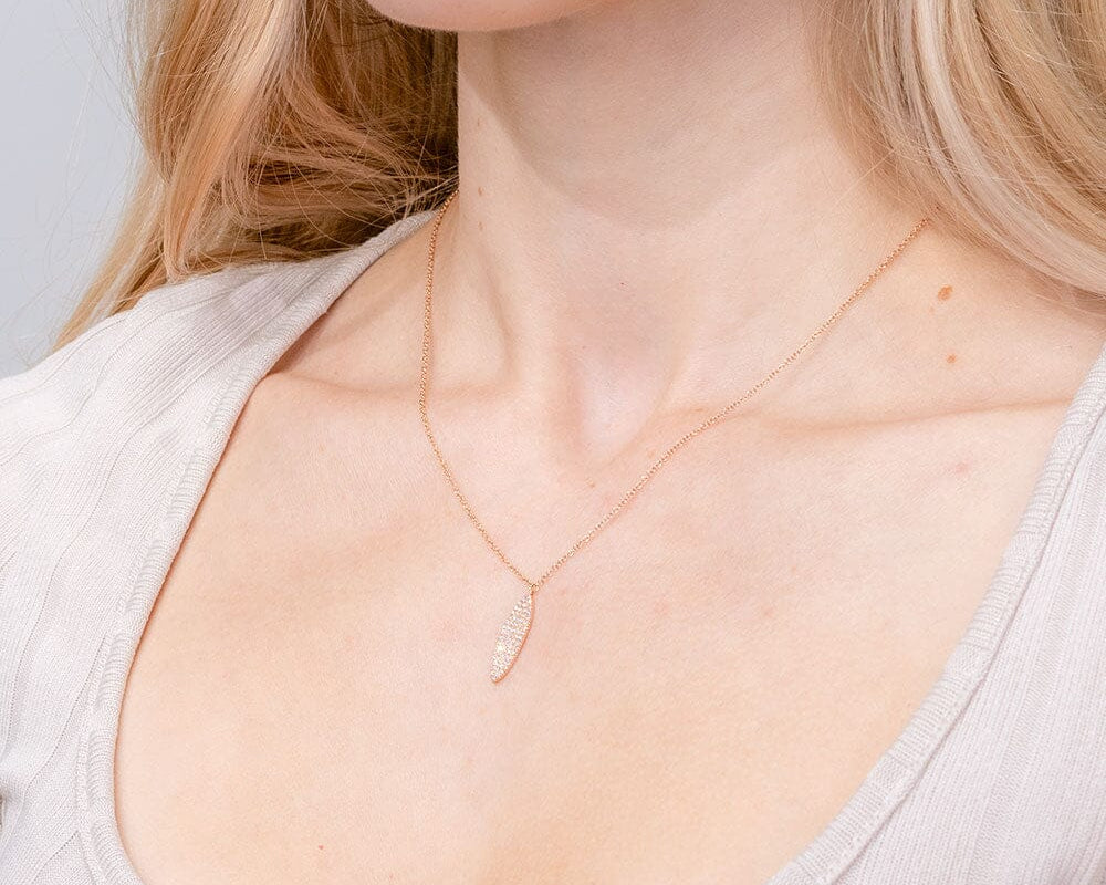 Rose Gold Marquise Pendant Necklaces Princess Bride Diamonds 