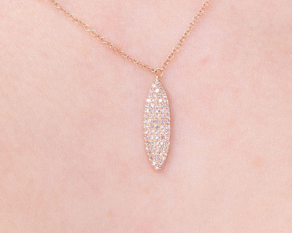 Rose Gold Marquise Pendant Necklaces Princess Bride Diamonds 