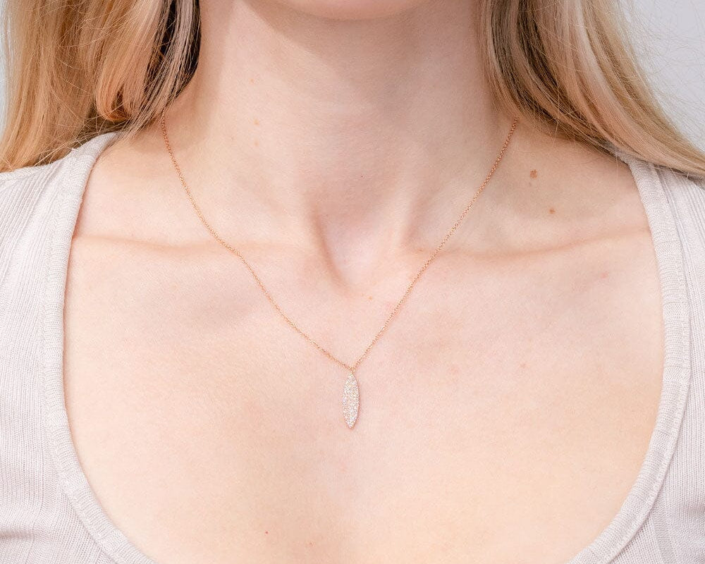Rose Gold Marquise Pendant Necklaces Princess Bride Diamonds 