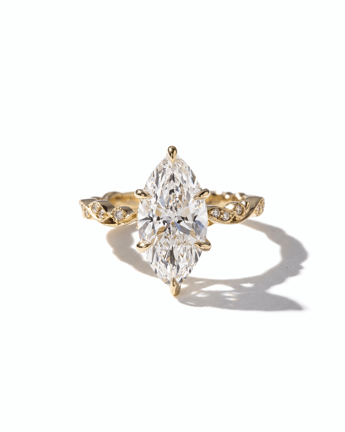3.03ct E-VS1 Marquise Lab Diamond Rosette