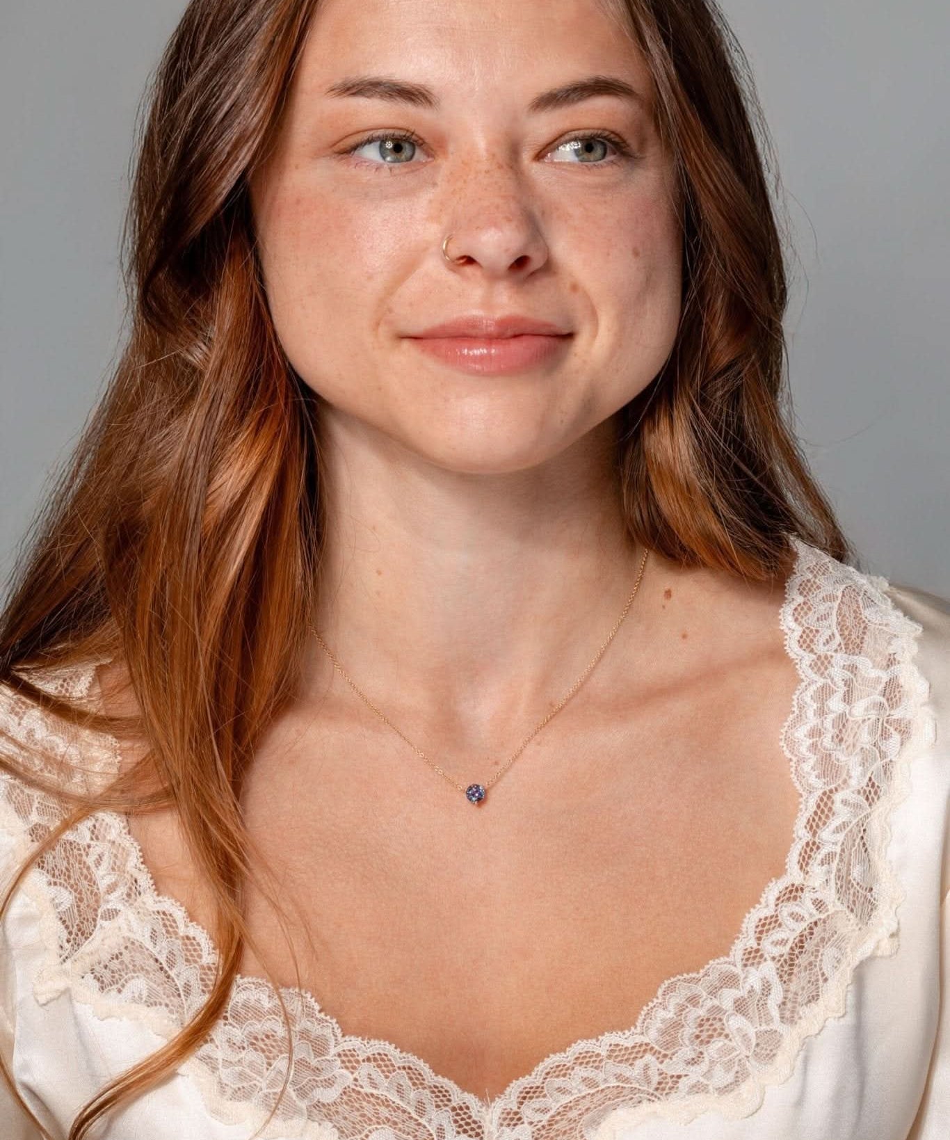 Round Alexandrite Necklace - PBD Necklaces