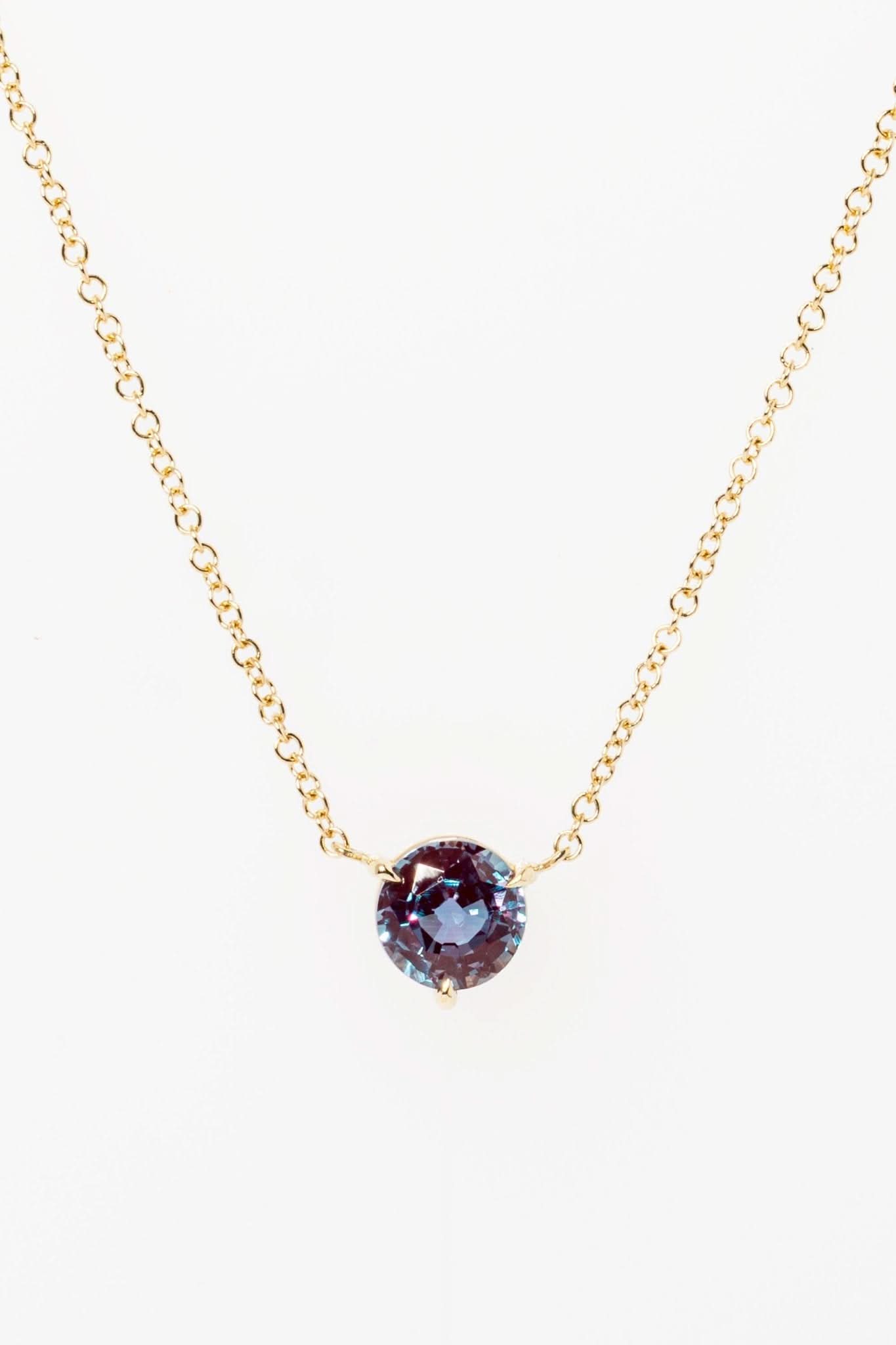 Round Alexandrite Necklace - PBD Necklaces