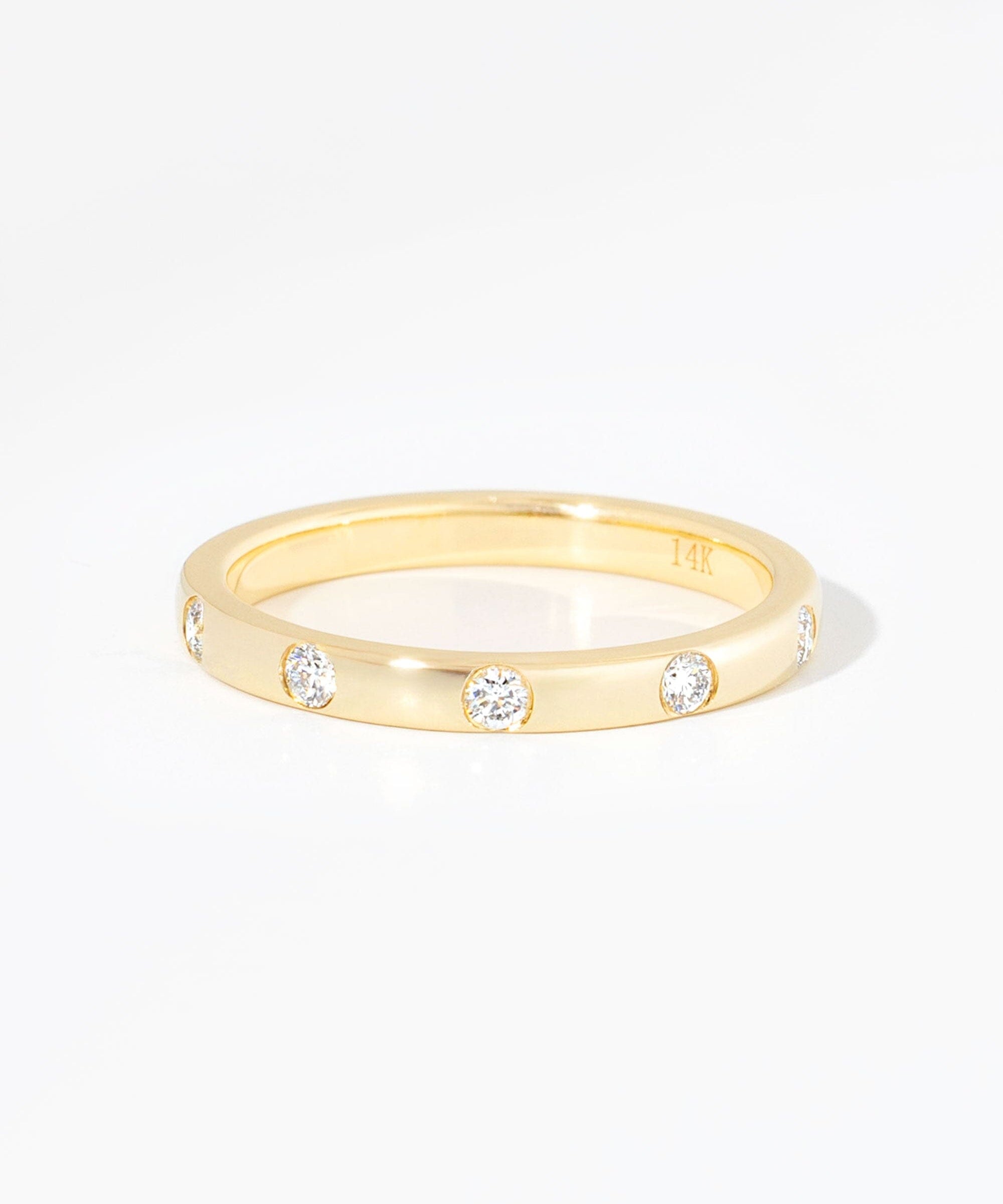 Round Diamond Inlay Band Rings Princess Bride Diamonds 