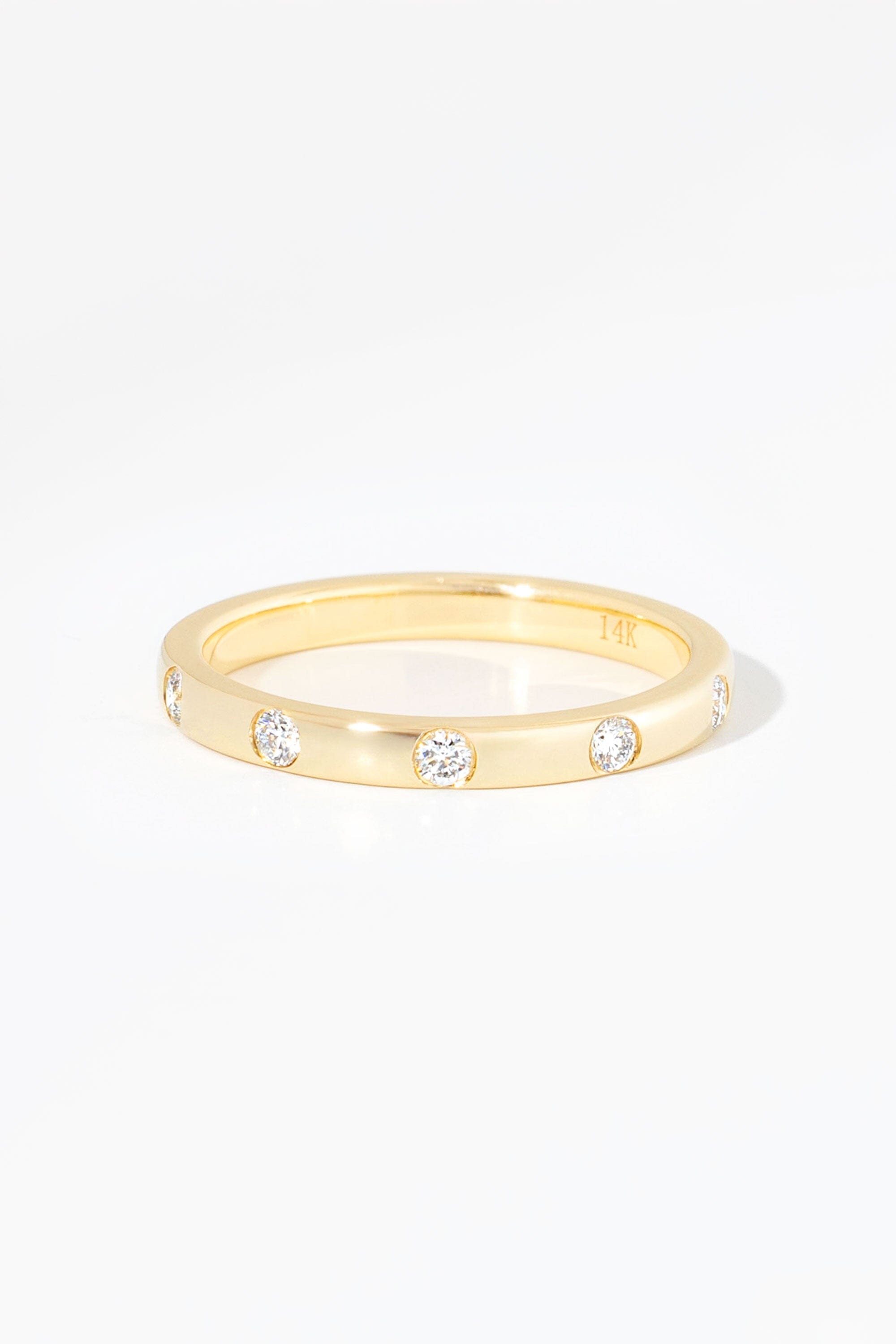 Round Diamond Inlay Band Rings Princess Bride Diamonds 