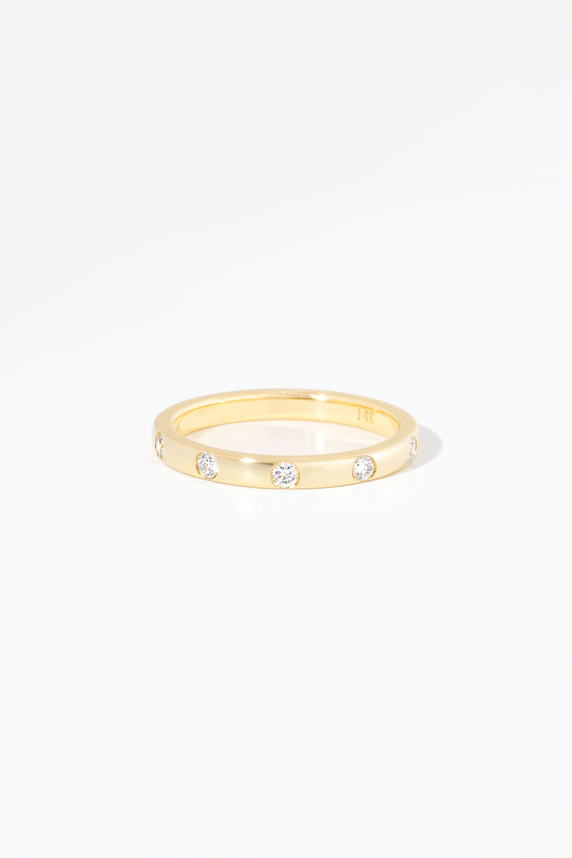 Round Diamond Inlay Band Rings Princess Bride Diamonds 