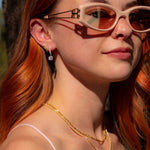 Round Drop Hoops Earrings Princess Bride Diamonds 