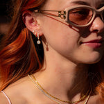 Round Drop Hoops Earrings Princess Bride Diamonds 