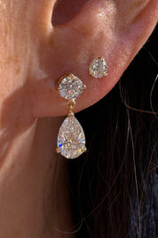 Round & Pear Drop Studs - PBD Earrings